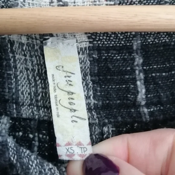 Free People Walk In The Park Plaid Tunic Top XS - Picture 11 of 16